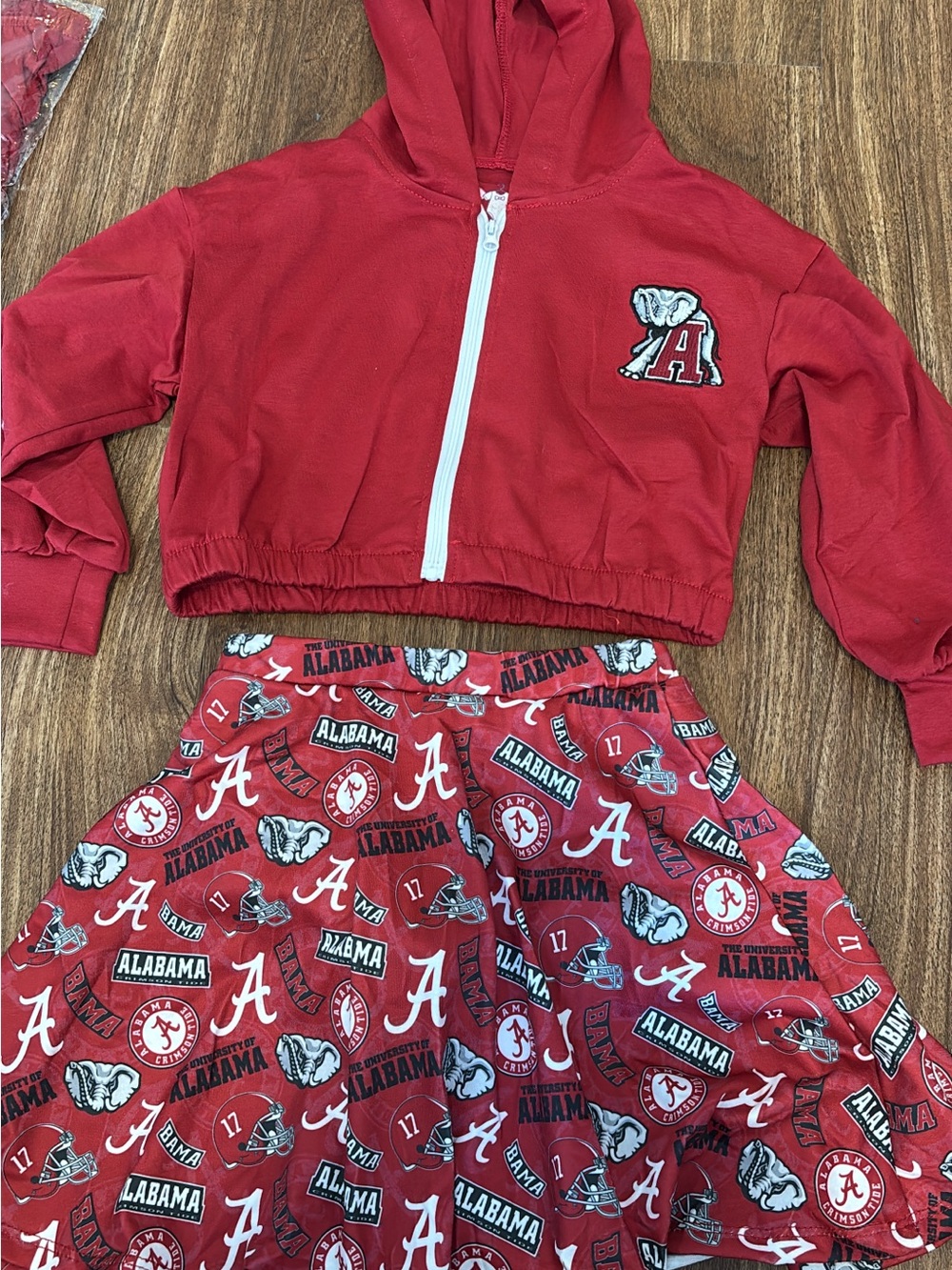 University of Alabama Two-Piece Red Hoodie & Skort Set